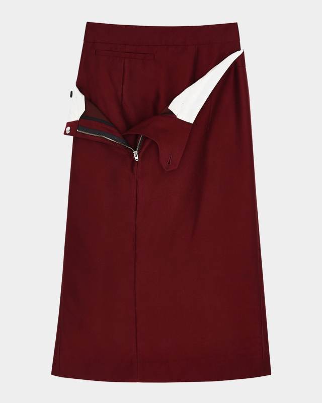 Double-Layere Twill Skirt